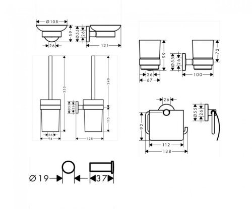 Набор аксессуаров Hansgrohe Logis 41723333
