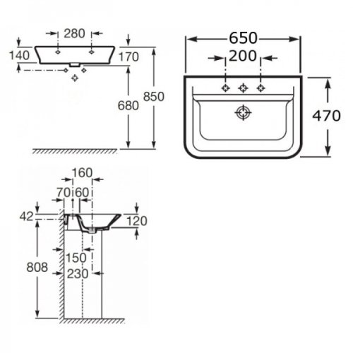 Умывальник Roca Gap A327473000