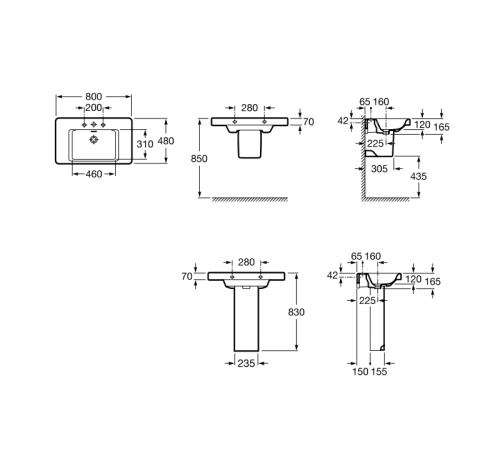 Полупьедестал Roca Khroma A337652000