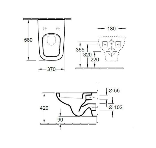 Підвісний унітаз Villeroy & Boch Joyce DirectFlush 5607R001