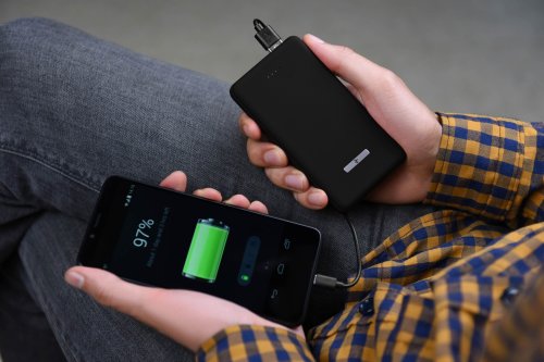 Портативное зарядное устройство 2Е SOTA series Slim 20000мА/ч, DC 5V, 2USB-2.1A&2.1A, black