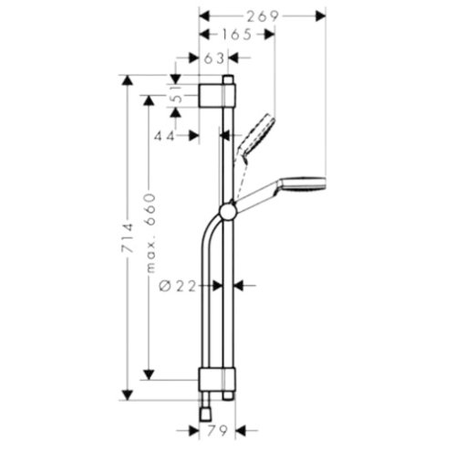 Душовий набір Hansgrohe Cromettа Vario / Unica Varia 27353400