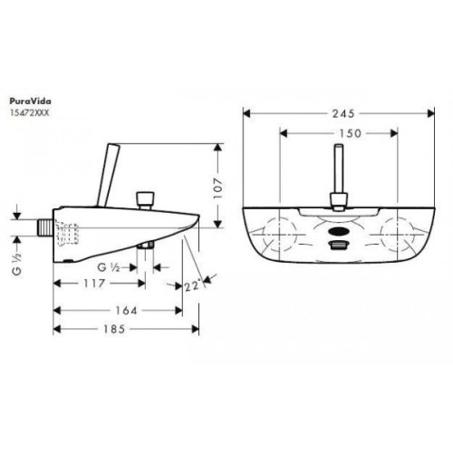 Змішувач для душу Hansgrohe PuraVida 15472400