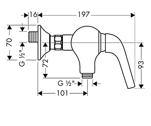 Смеситель для душа Hansgrohe Axor Terrano 37600810