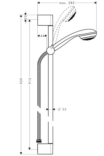 Душевой набор Hansgrohe Crometta 85 27729000