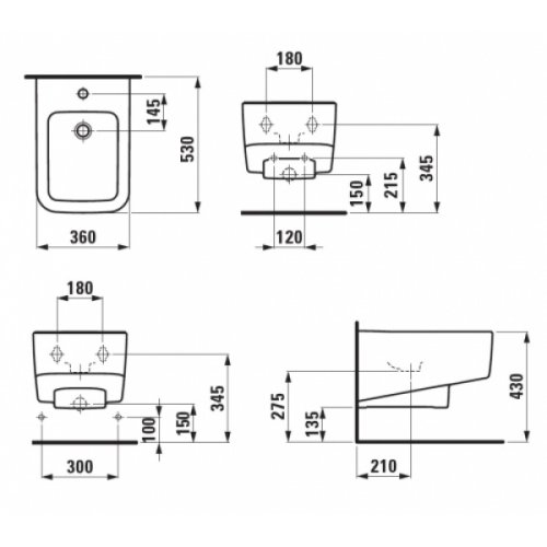 Биде Laufen PRO S H8309610003021