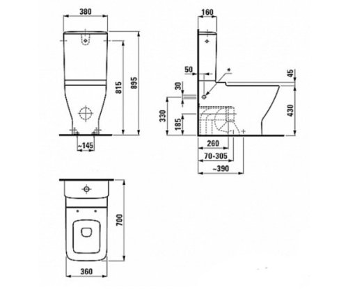 Унитаз Laufen Palace H8247060002311