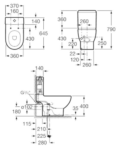 Бачок Roca Meridian-N A341240000