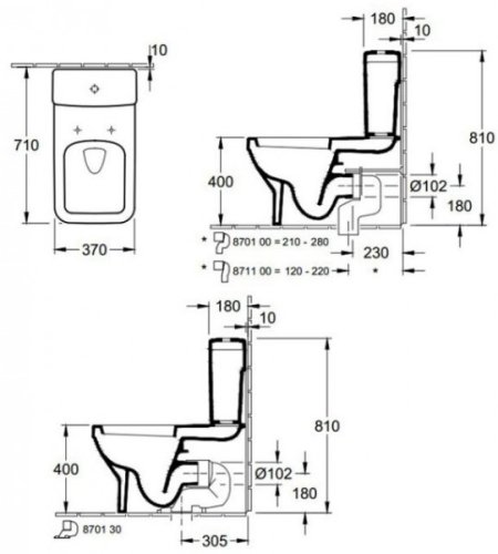 Чаша унитаза Villeroy&Boch Architectura 56871001
