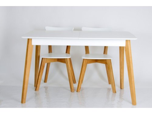 Стол обеденный МИКС-мебель Сингл каркас дуб / столешница белый