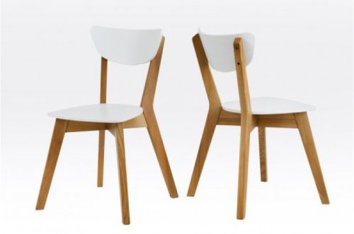 Стул МИКС-мебель Рондо каркас дуб / спинка белый