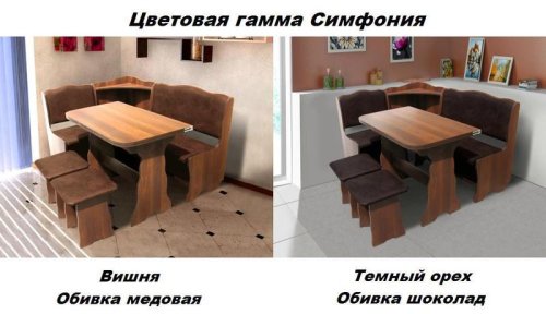 Кухонный уголок МИКС-мебель Симфония вишня/медовая