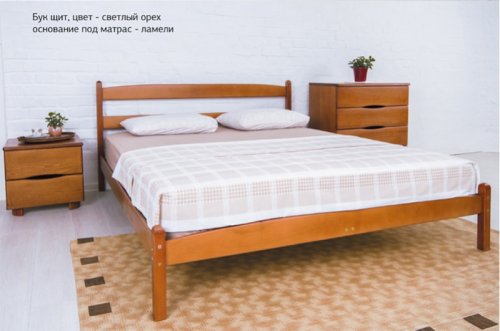 Кровать полуторная МИКС-мебель Ликерия без изножья 1400x2000 светлый орех