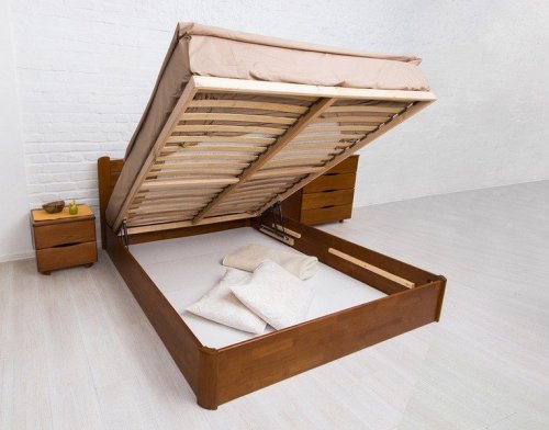 Кровать двуспальная МИКС-мебель София с подьемным механизмом 1600x2000 темный орех