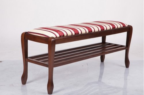 Банкетка МИКС-мебель Сиеста большая с полкой 1100 темный орех