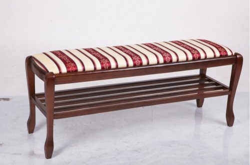 Банкетка МИКС-мебель Сиеста большая с полкой 900 темный орех