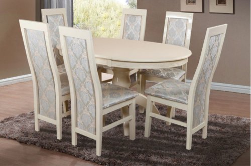 Стіл обідній МІКС-меблі Престиж слонова кістка