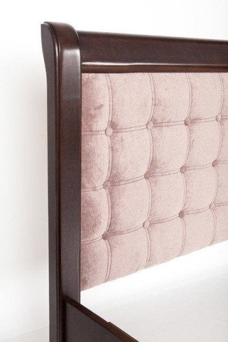 Кровать двуспальная МИКС-мебель Соната 1600x2000 темный орех/nova mocco11