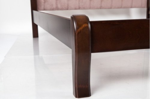 Кровать двуспальная МИКС-мебель Соната 1600x2000 темный орех/nova mocco11