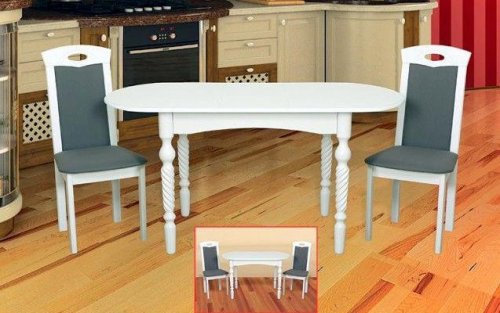 Стол обеденный МИКС-мебель Бруно белый