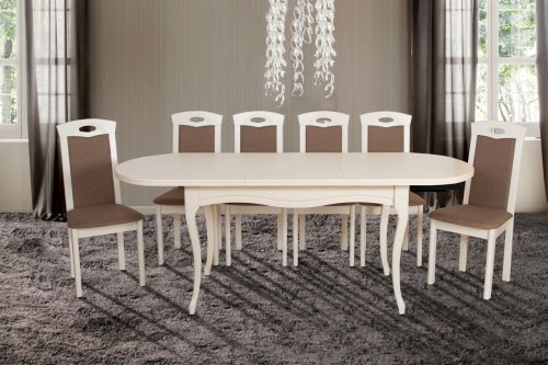 Стіл обідній МІКС-меблі Олівер білий