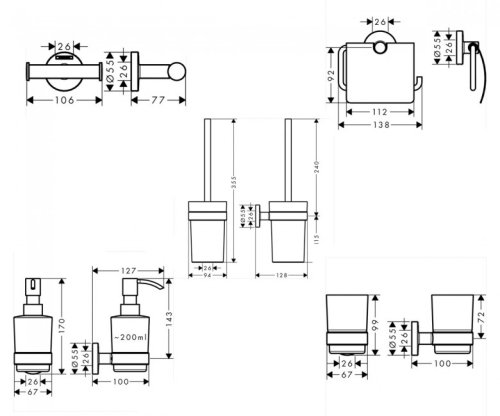Набор аксессуаров Hansgrohe Logis 41723111