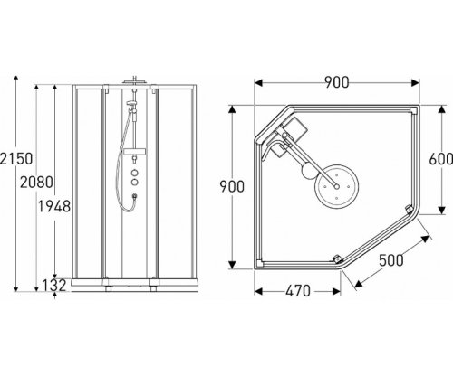 Душова кабіна IDO SHOWERAMA 10-5 Comfort 558.113.00.1