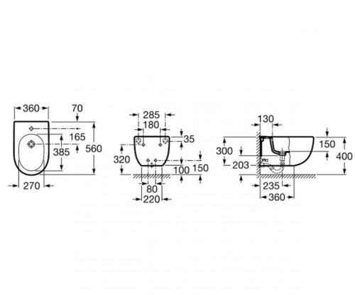 Биде Roca Meridian-N A357245000