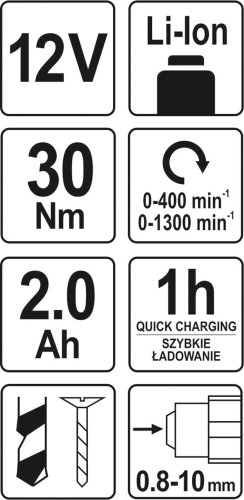 Аккумуляторный шуруповерт YATO YT-82901