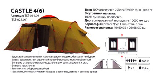 Намет Tramp Castle 4