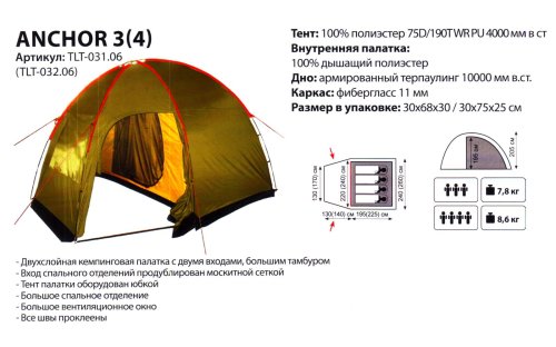Палатка Tramp Anchor 3