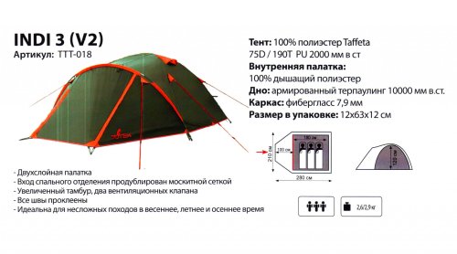 Палатка Totem Indi (TTT-018)