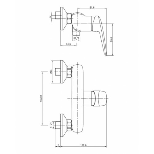 Набір змішувачів IMPRESE PRAHA new 3 в 1 15030 new + 05030 (M) new + 6008501