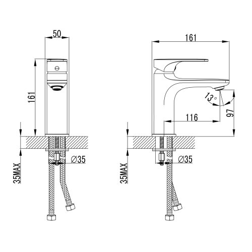 Набор смесителей Imprese BELINA 3 в 1 5225+15225+8210003