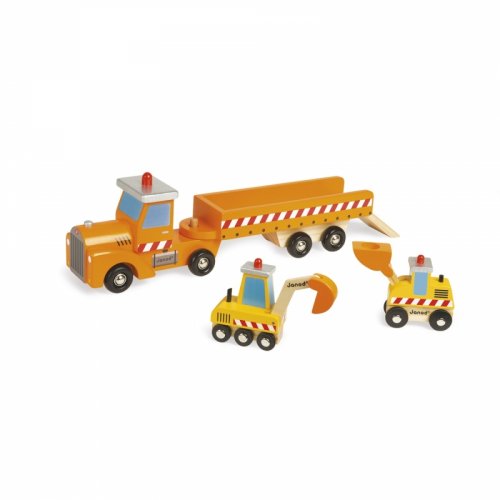 Машинка Janod Автовоз и 2 бульдозера J08575