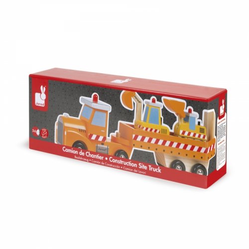 Машинка Janod Автовоз и 2 бульдозера J08575