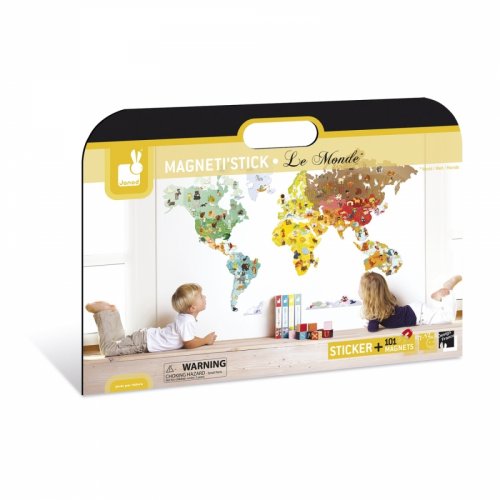 Игра-стикер Janod Карта мира с животными J02850