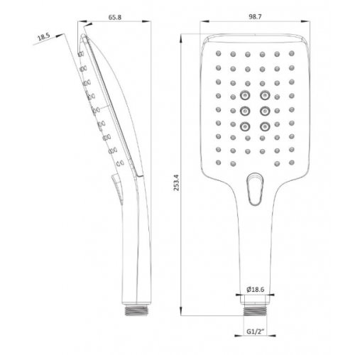 Душевая система Imprese Centrum SQ T-15430