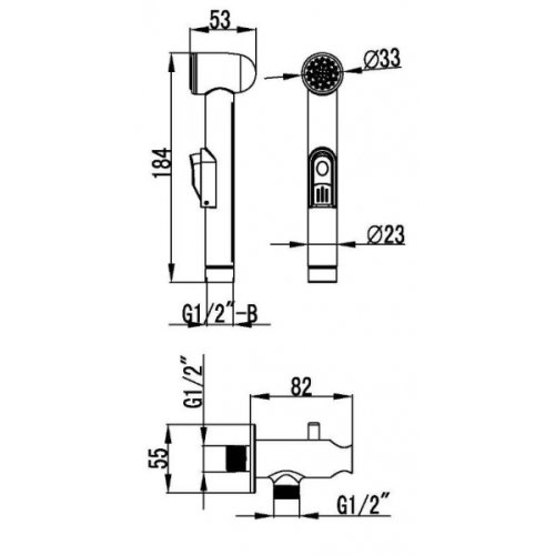 Гигиенический душ + кран Imprese B704121