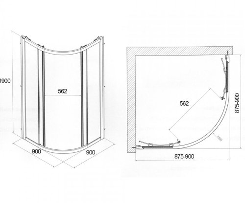 Душова кабіна KOLO Geo 560.121.00.3