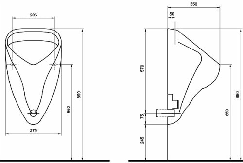 Писсуарный комплект KOLO Alex 6618RS
