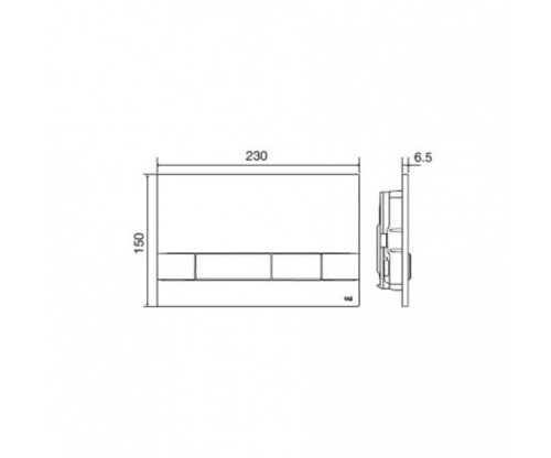 Клавиша смыва OLI Narrow Olipure 148301