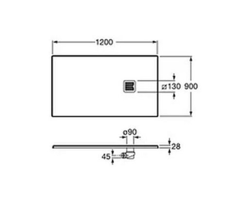 Поддон Roca Terran 120x90 AP014B038400730