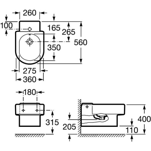 Біде Roca Happening A357565000
