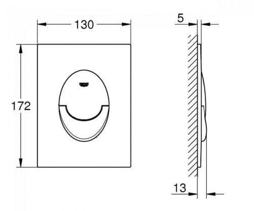 Клавиша смыва Grohe Skate Air 37965000