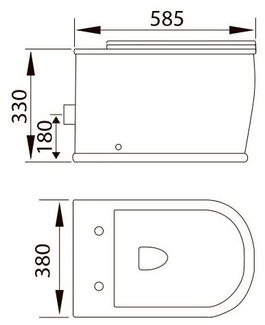 Набор инсталляция Master 4в1 141515 с унитазом Volle Puerta Rimless 13-16-077