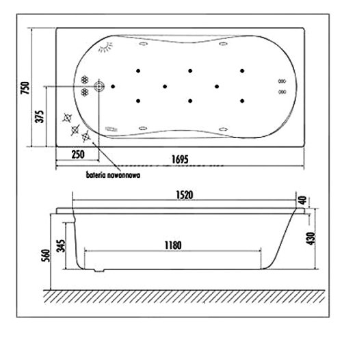 Ванна Excellent Clesis Lux 170x75 WAEX.CLL17WH