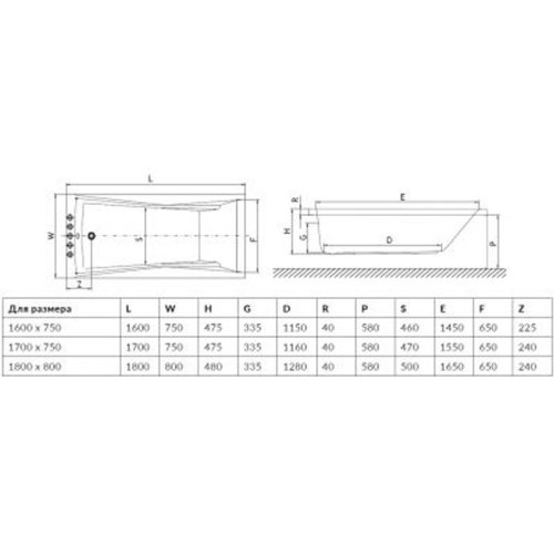 Ванна Excellent Palace 160x75 WAEX.PAL16WH