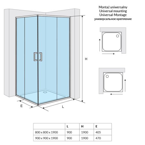 Душова кабіна Excellent 201 KAAC.1802.800