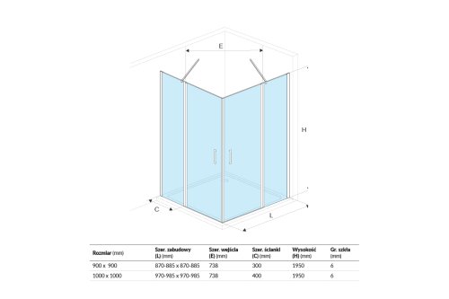 Душова кабіна Excellent Mazo KAEX.3023.1010.9090.LP
